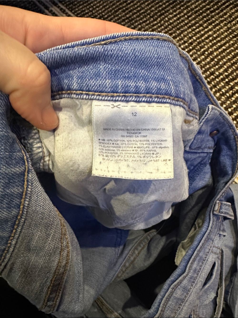 Old Navy Light Blue Rolled Cuff Denim Shorts - Picture 3 of 4